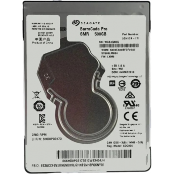 Жесткий диск SEAGATE BARRACUDA ORIGINAL SATA-III 500Gb ST500LM034 Notebook/Desktop (7200rpm) 128Mb 2.5"