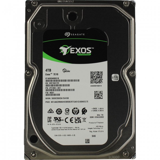 Жесткий диск SEAGATE EXOS 3.5" 4TB SAS 12Gb/s ST4000NM005A Жесткий диск SEAGATE EXOS 3.5" 4TB SAS 12Gb/s ST4000NM005A