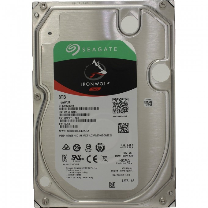 Жесткий диск SEAGATE IRONWOLF 3.5" 8TB SATA III, 256 MB ST8000VN004 Жесткий диск SEAGATE IRONWOLF 3.5" 8TB SATA III, 256 MB ST8000VN004