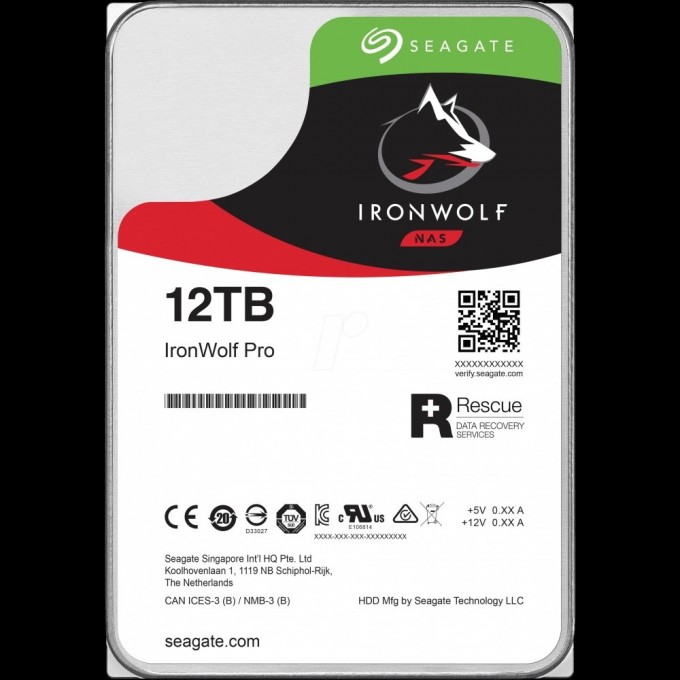 Жесткий диск SEAGATE IRONWOLF PRO NAS SATA-III 12Tb 512E 7200rpm 256Mb 3.5" ST12000NE0008 Жесткий диск SEAGATE IRONWOLF PRO NAS SATA-III 12Tb 512E 7200rpm 256Mb 3.5" ST12000NE0008