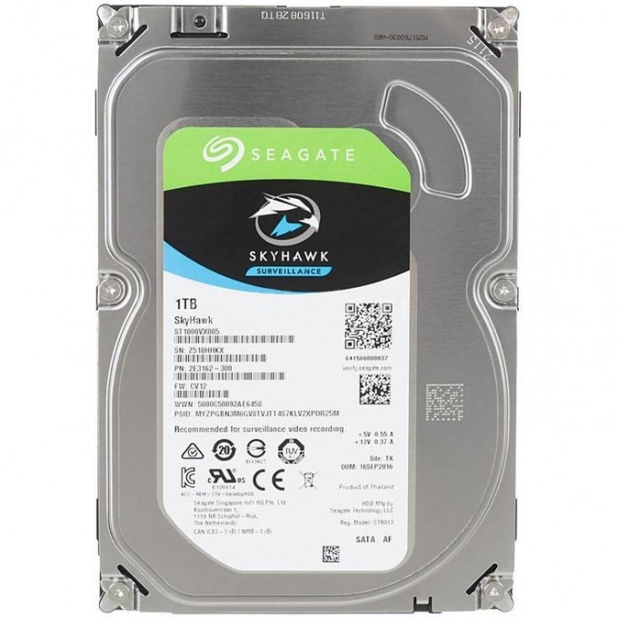 Жесткий диск SEAGATE SATA-III 1Tb VIDEO SKYHAWK (5900rpm) 64Mb 3.5" ST1000VX005 Жесткий диск SEAGATE SATA-III 1Tb VIDEO SKYHAWK (5900rpm) 64Mb 3.5" ST1000VX005