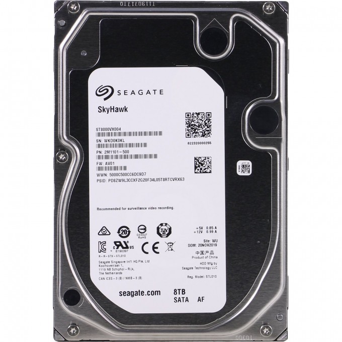 Жесткий диск SEAGATE SKYHAWK 8TB, SATA-III, 256MB ST8000VX004 Жесткий диск SEAGATE SKYHAWK 8TB, SATA-III, 256MB ST8000VX004
