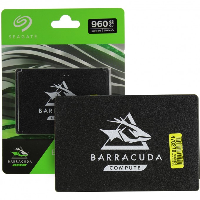 Накопитель SSD SEAGATE BARRACUDA Q1 2.5" 960GB SATA-III 3D QLC NAND ZA960CV1A001 Накопитель SSD SEAGATE BARRACUDA Q1 2.5" 960GB SATA-III 3D QLC NAND ZA960CV1A001